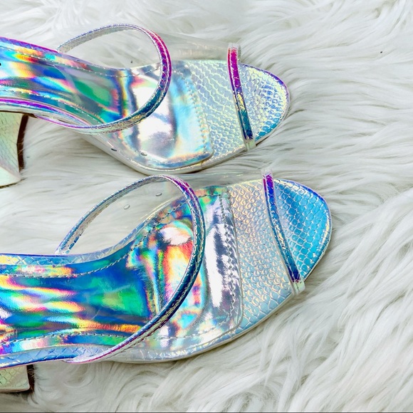 White mermaid clear chunky heel - Picture 9 of 10